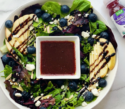 Blueberry Balsamic Salad Dressing (Ft. Blueberry Lemon Probiotic Shot)