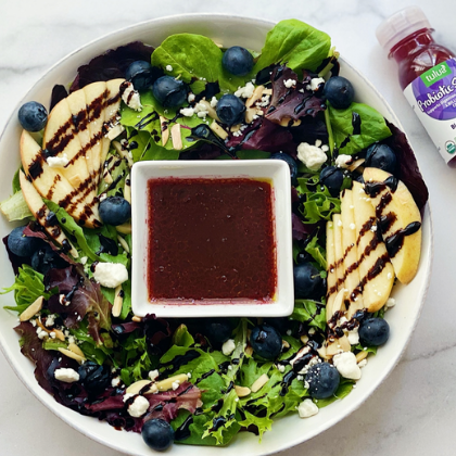 Blueberry Balsamic Salad Dressing (Ft. Blueberry Lemon Probiotic Shot)