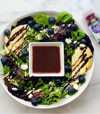 Blueberry Balsamic Salad Dressing (Ft. Blueberry Lemon Probiotic Shot)