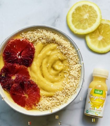 Lemon Ginger Mango Smoothie (Ft. Lemon Ginger Shot)